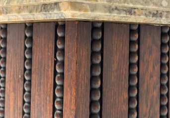 French Art Deco Pedestal with Multi-Colored Marble Top, 1930s